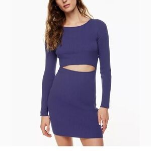 Wilfred Free Cut Out Knit Longsleeve Mini Dress Size Small